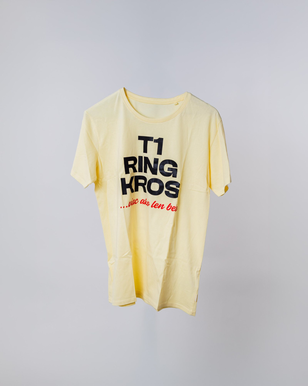 Tričko T1 Ring Kros svetložlté — spredu