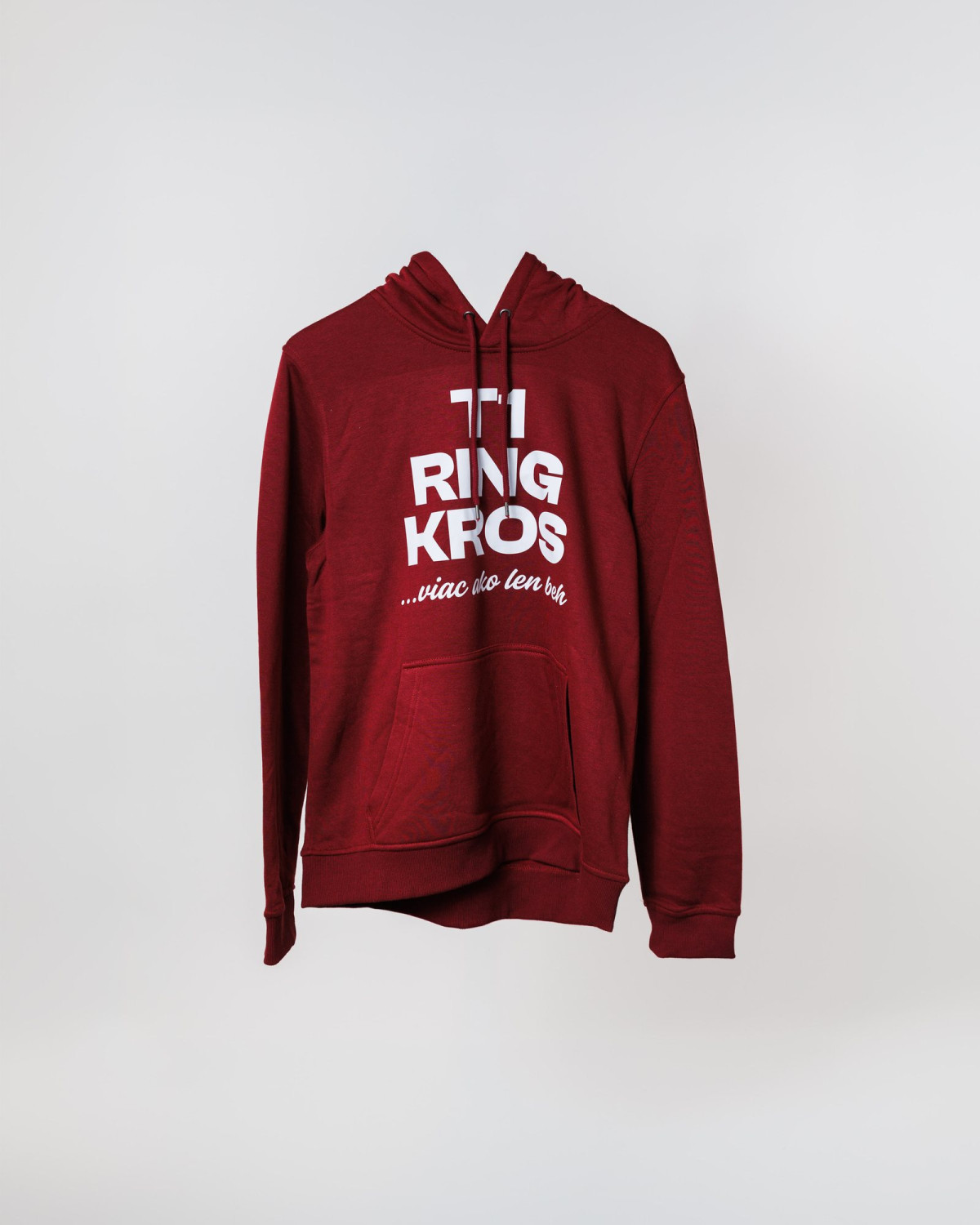 Mikina T1 Ring Kros bordová — spredu